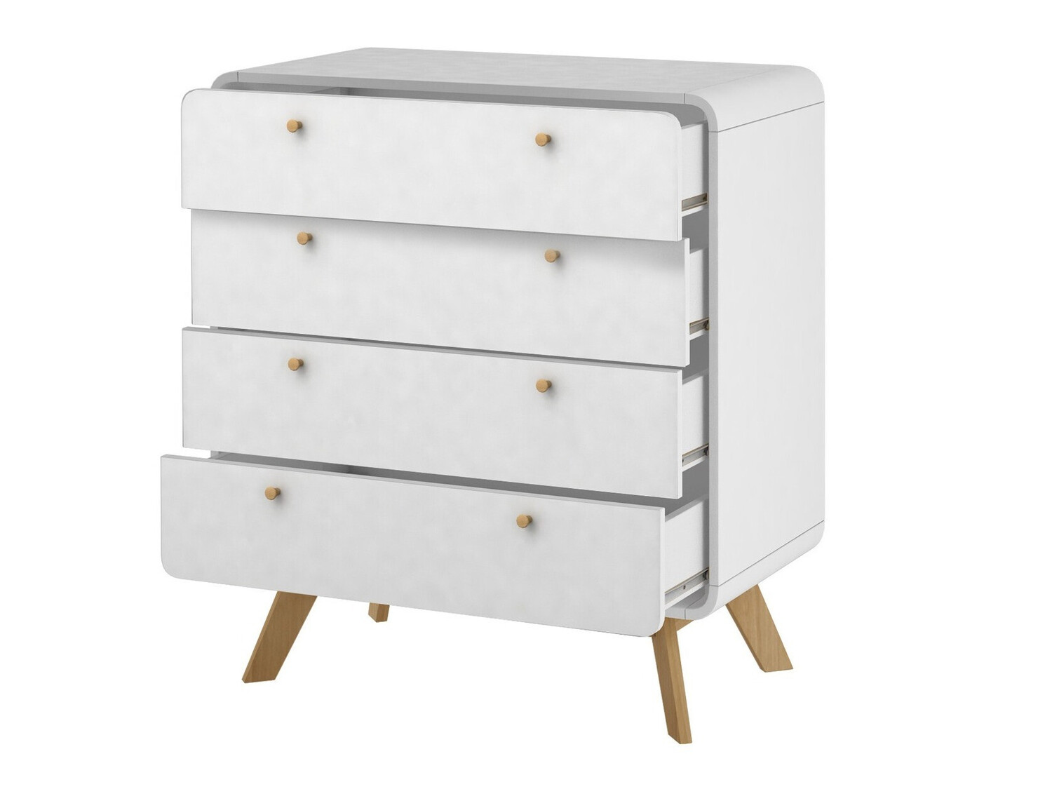 Kомод Elbtena 112 (Белый + Дуб)