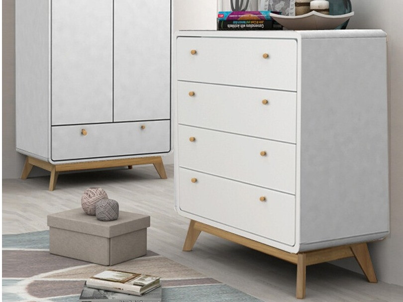 Kомод Elbtena 112 (Белый + Дуб)