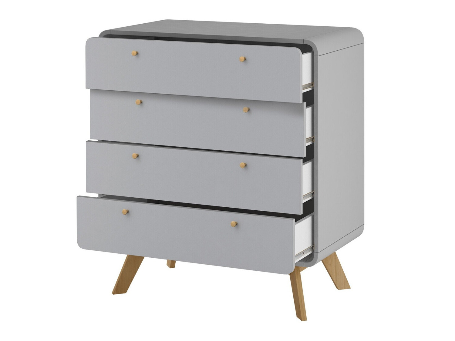 Kumode Elbtena 112 (Pelēks + Ozols)