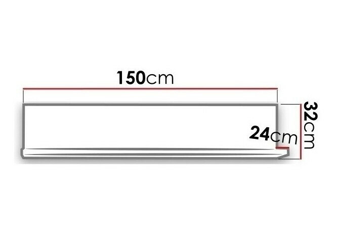 Piekarams plaukts Lutiva 102 (Matēts melns)