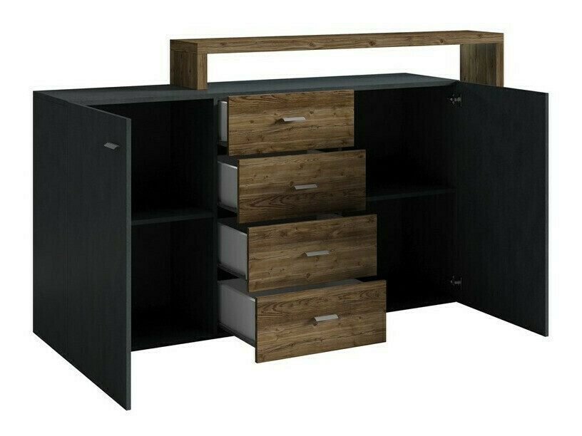 Kомод Lutiva 106 (Антрацит + Ribbeck дуб)