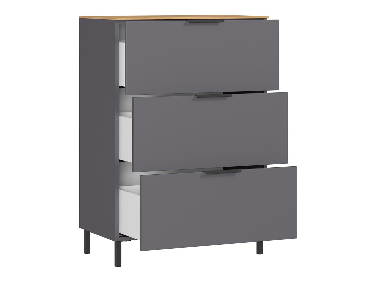 Kомод Revteno 107 (Графит + Navarra дуб)