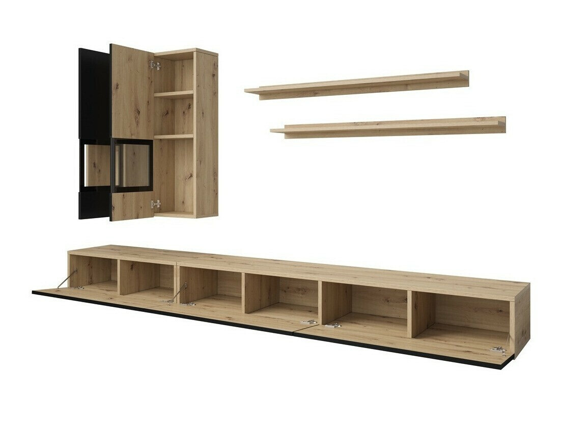 Viesistabas komplekts Serodeu 104 (Artisan ozols + Matēts melns)