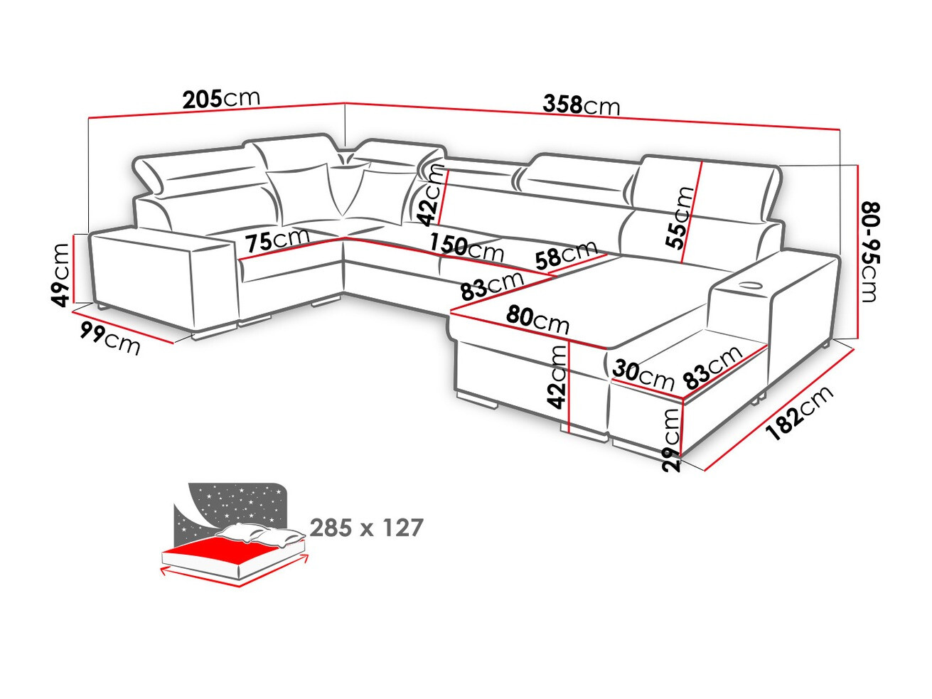 Угловой диван Pearland 101