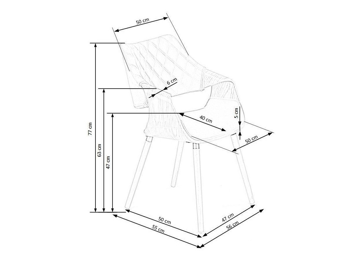 Стул Houston 720 (Светлое дерево + Серый)