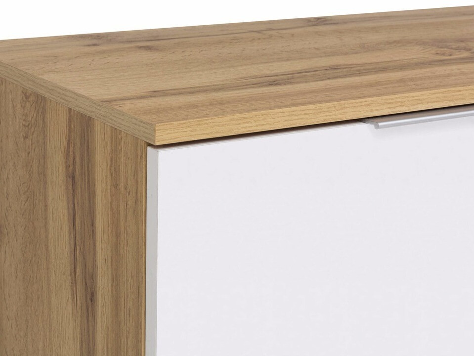 Kомод Tivetra 101 (Дуб вотан + Глянцевый белый)