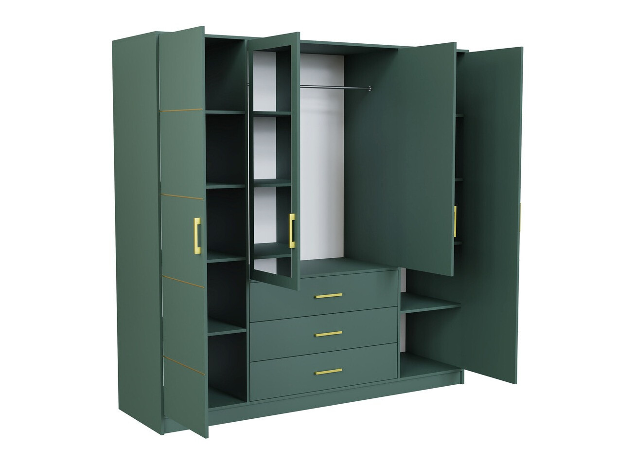 Mēbeļu komplekts Dortivu 121 (Zaļš)
