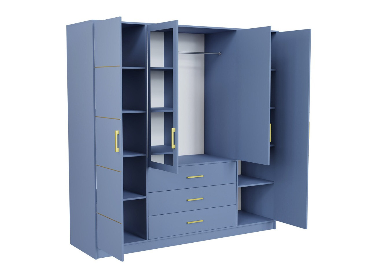 Mēbeļu komplekts Dortivu 121 (Zils)