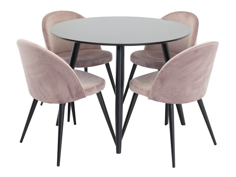 Krēsls Dallas 153 (Dusty rozā + Melns)