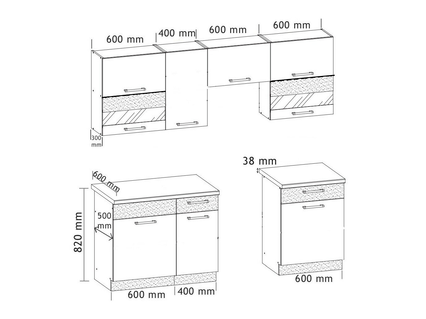 Кухонный гарнитур Mode Beech 127