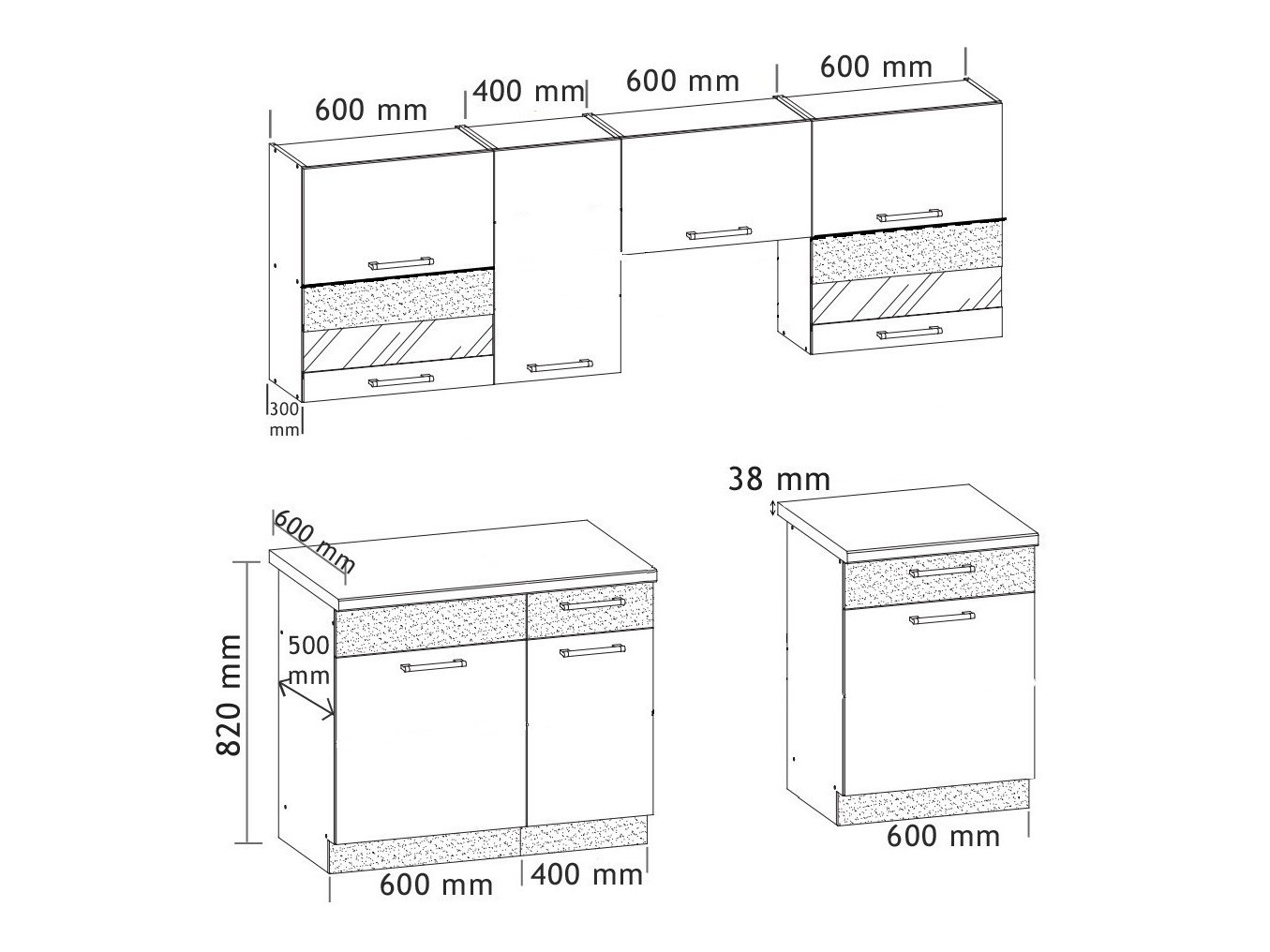 Кухонный гарнитур Mode White 126