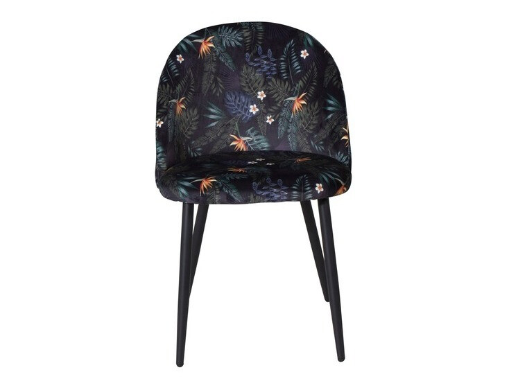 Стул Dallas 153 (Цветочный узор + Чёрный)