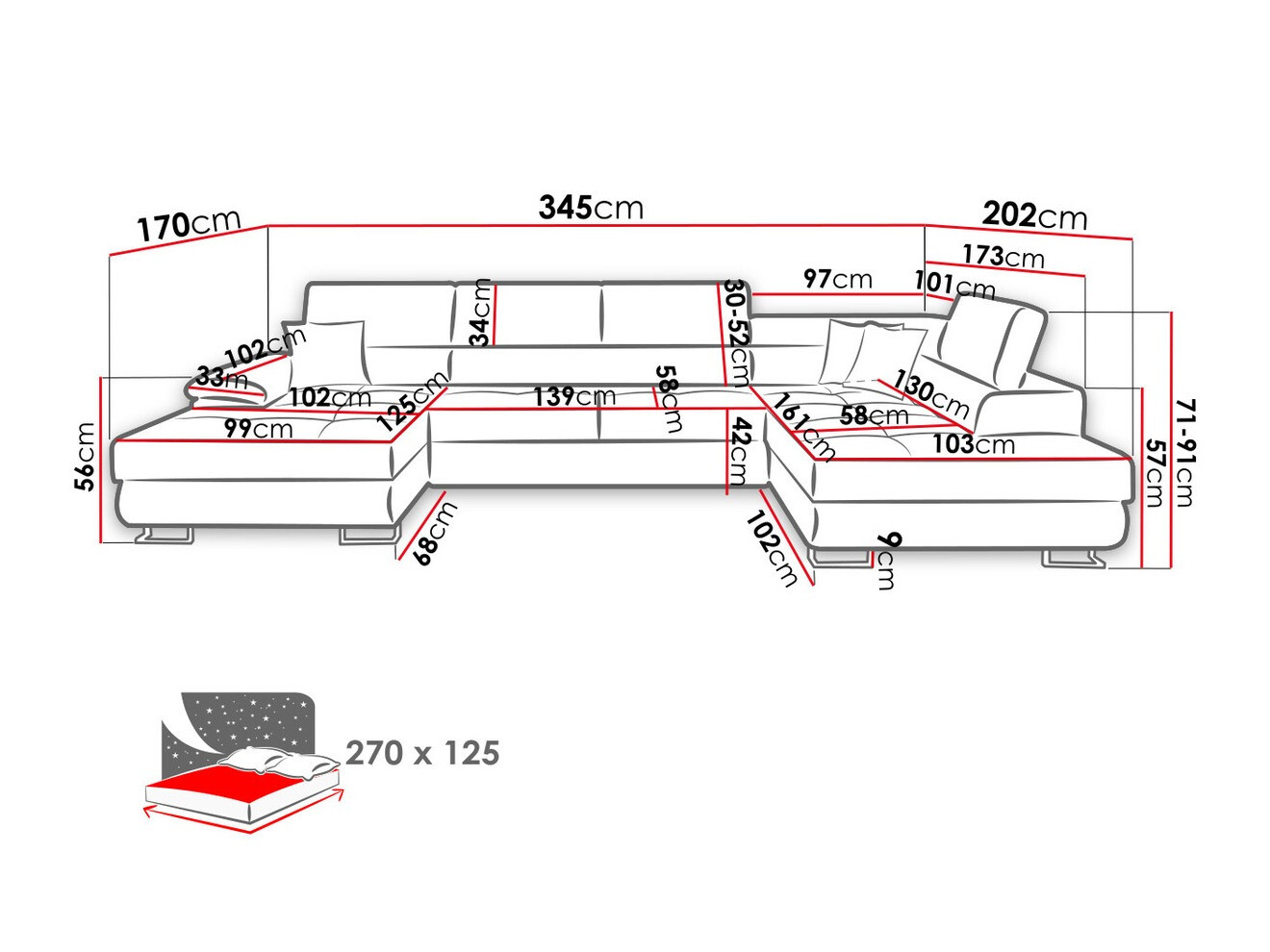 Stūra dīvāns Comfivo 190 (Alfa 17)