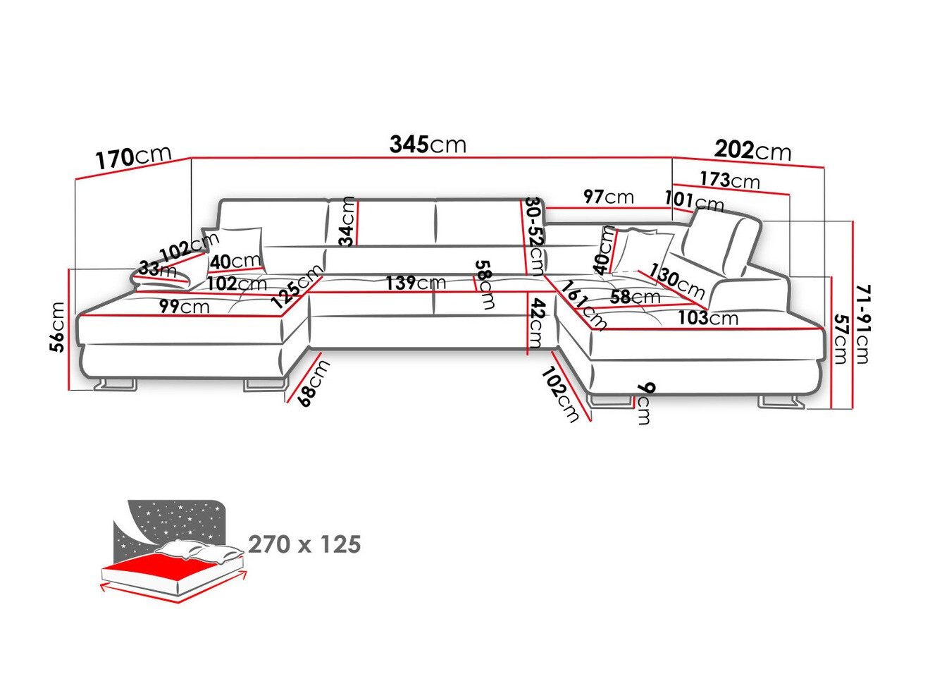 Stūra dīvāns Comfivo Ruta IV (Uttario Velvet 2979 + Senegal 825)
