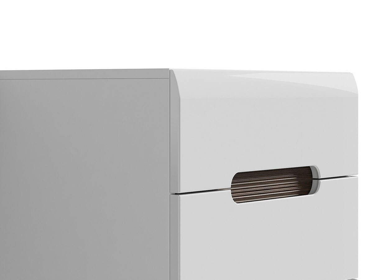 Kомод Serveso 103 (Белый + Глянцевый белый)