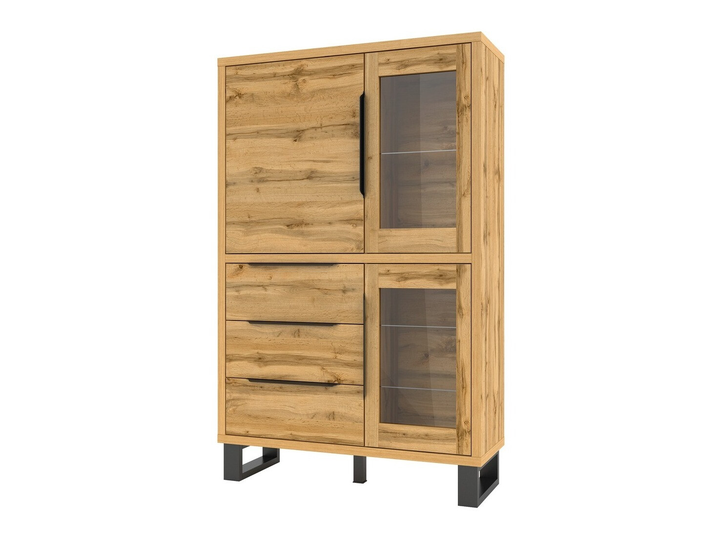 Plaukts Avicavu 104 (Votan ozols + Melns)