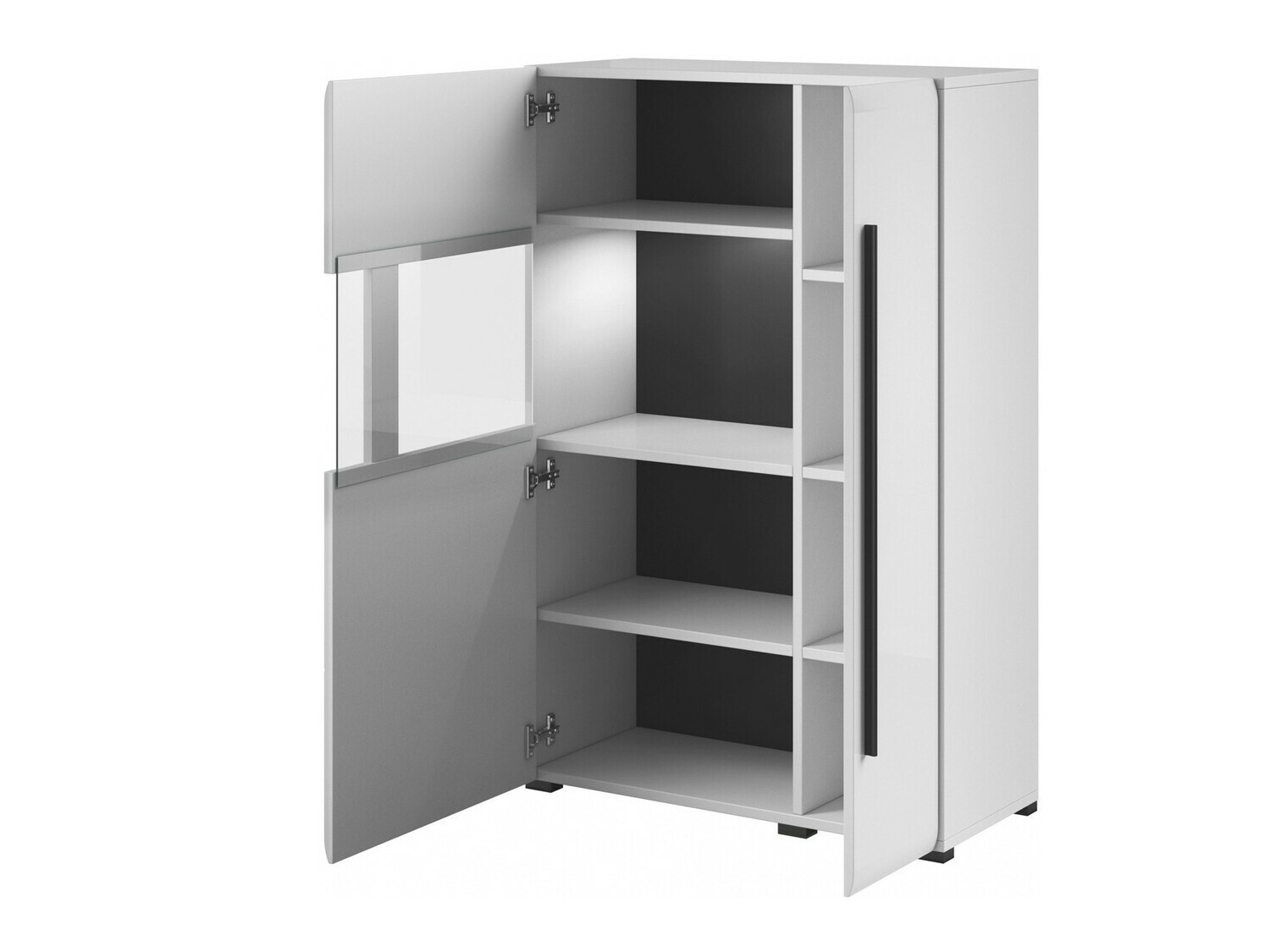 Viesistabas komplekts Ophsalu 112 (Balts + Glancēts balts)