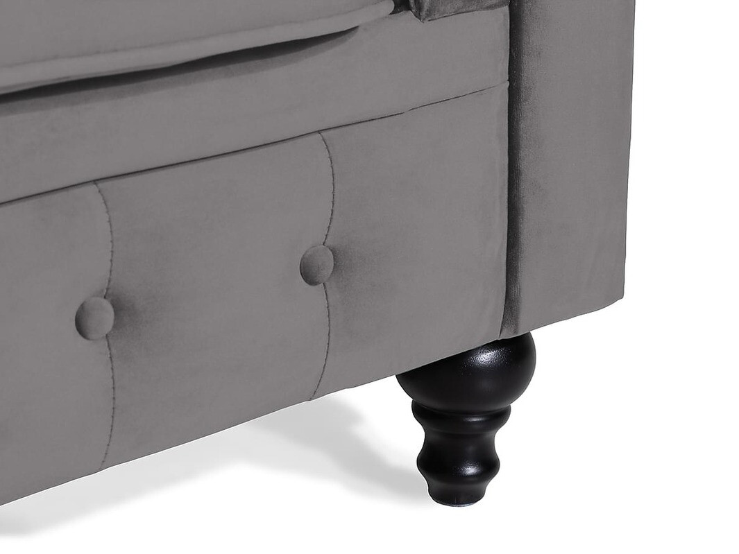 Chesterfield dīvāns Manor House Ophfenu 105 (Tumši pelēks)