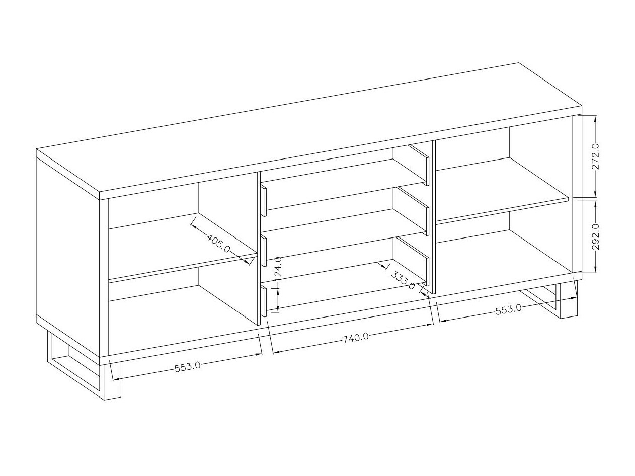 Kомод Avicavu 102 (Дуб вотан + Чёрный)