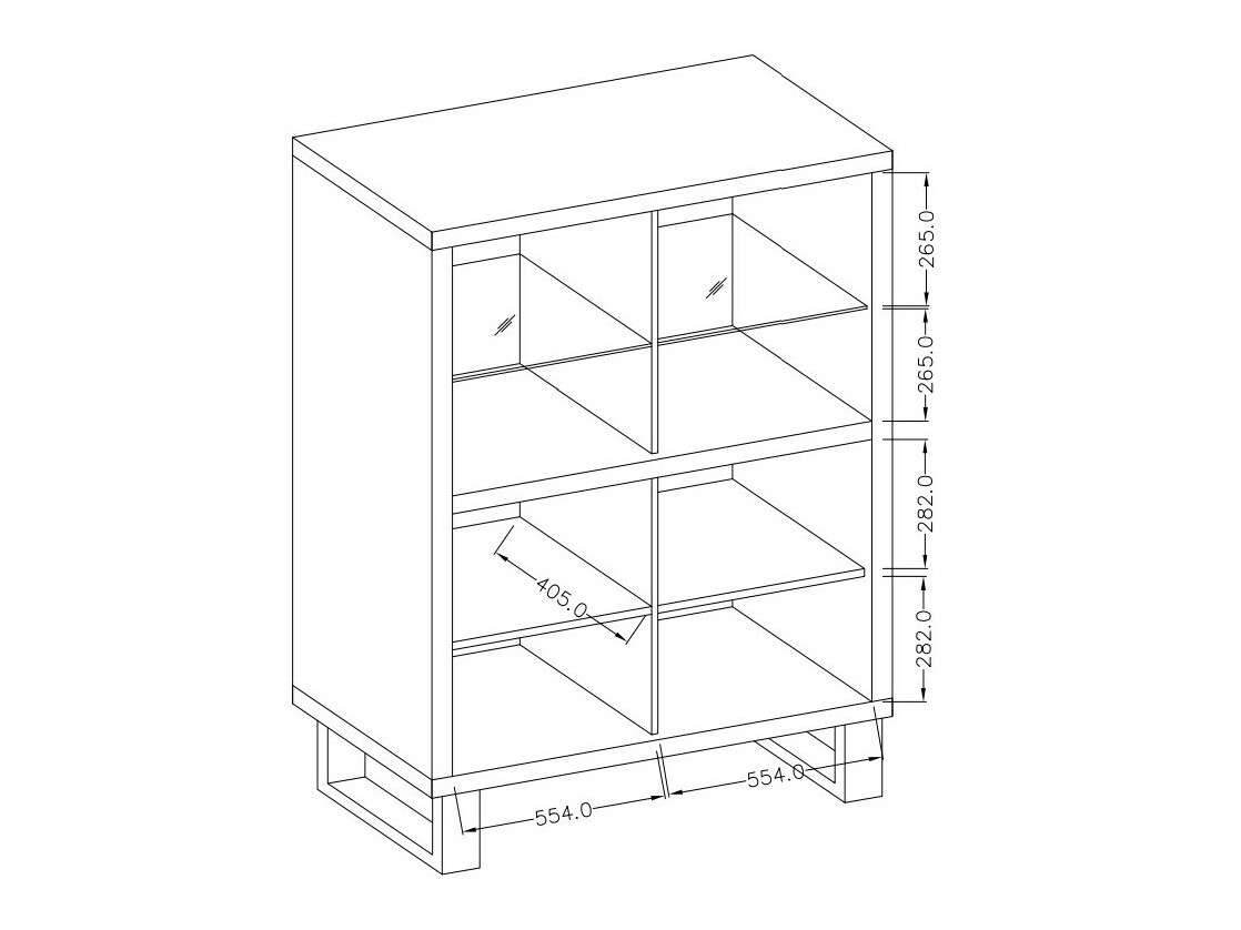 Plaukts Avicavu 103 (Votan ozols + Melns)