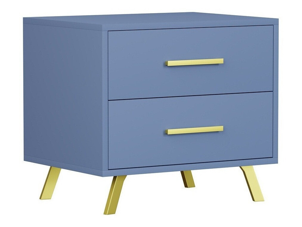 Прикроватная тумбочка Dortivu 119 (Синий + Золотой)
