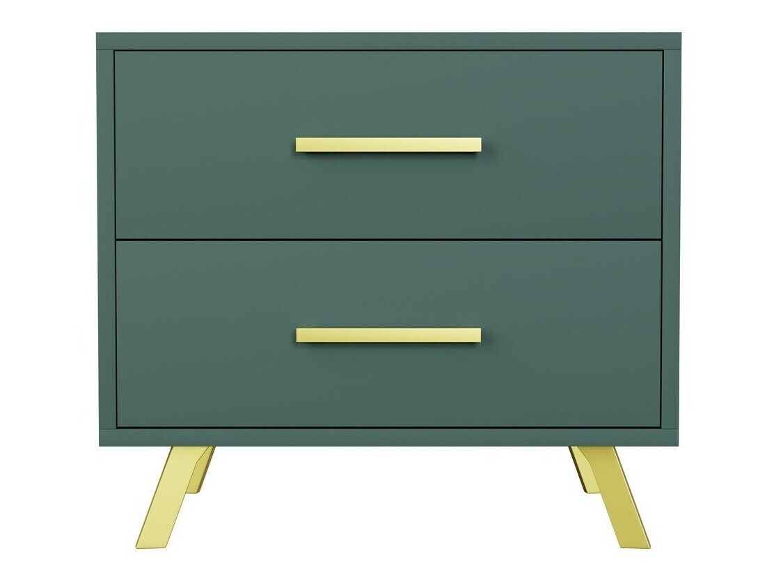 Прикроватная тумбочка Dortivu 119 (Зелёный + Золотой)