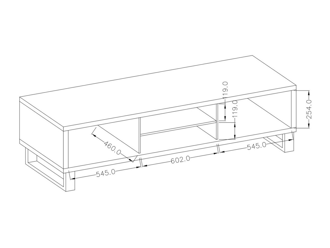 ТВ тумба Avicavu 101 (Дуб вотан + Чёрный)
