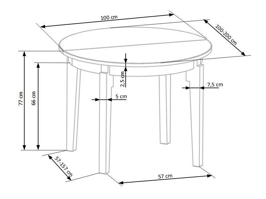 Galds Houston 785 (Balts)