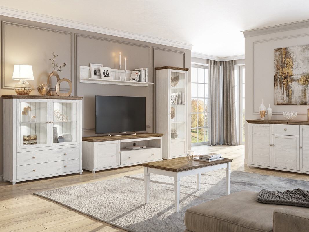 Настенная полка Tolnue 100 (Выбеленная ясень)