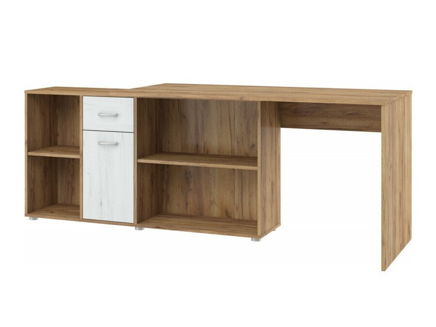 Stūra rakstāmgalds Gilroy 113 (Craft ozols + Amatniecības balts)