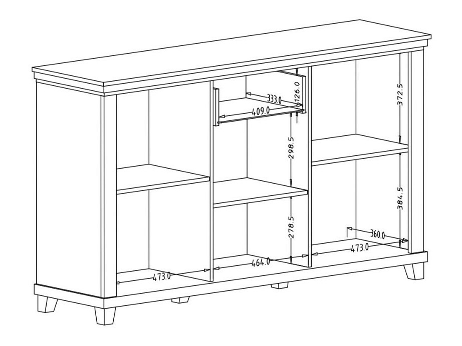 Kомод Tolnue 106 (Темно-зеленый + Дуб лефкас)