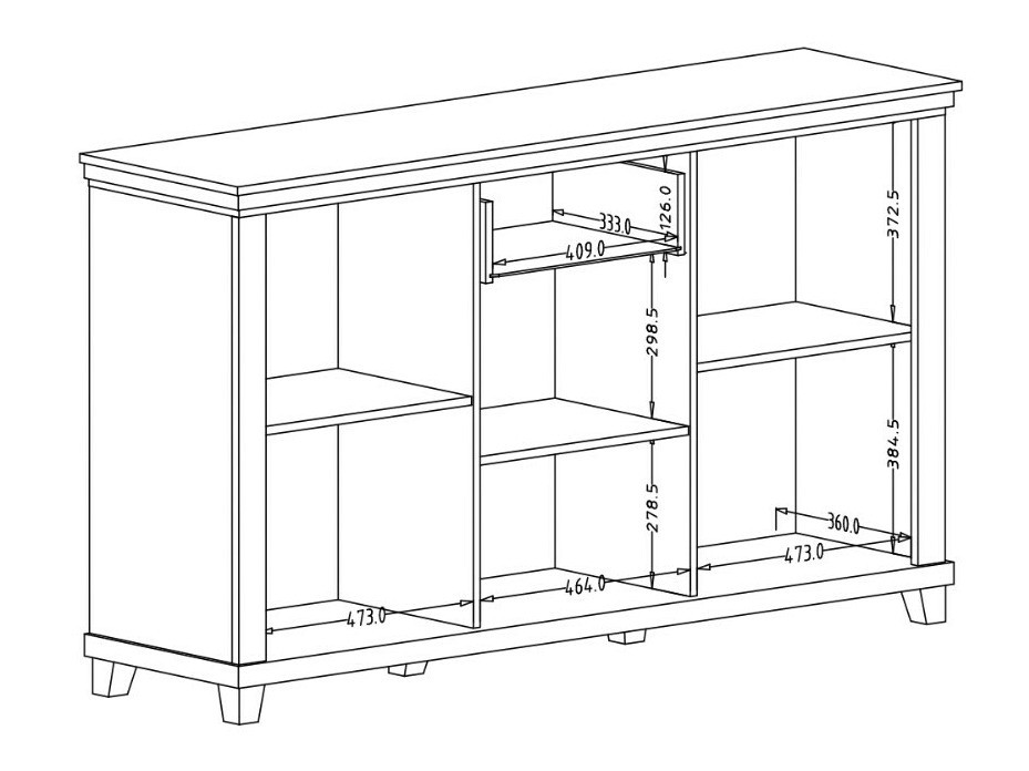 Kumode Tolnue 106 (Balināts osis + Lefkas ozols)