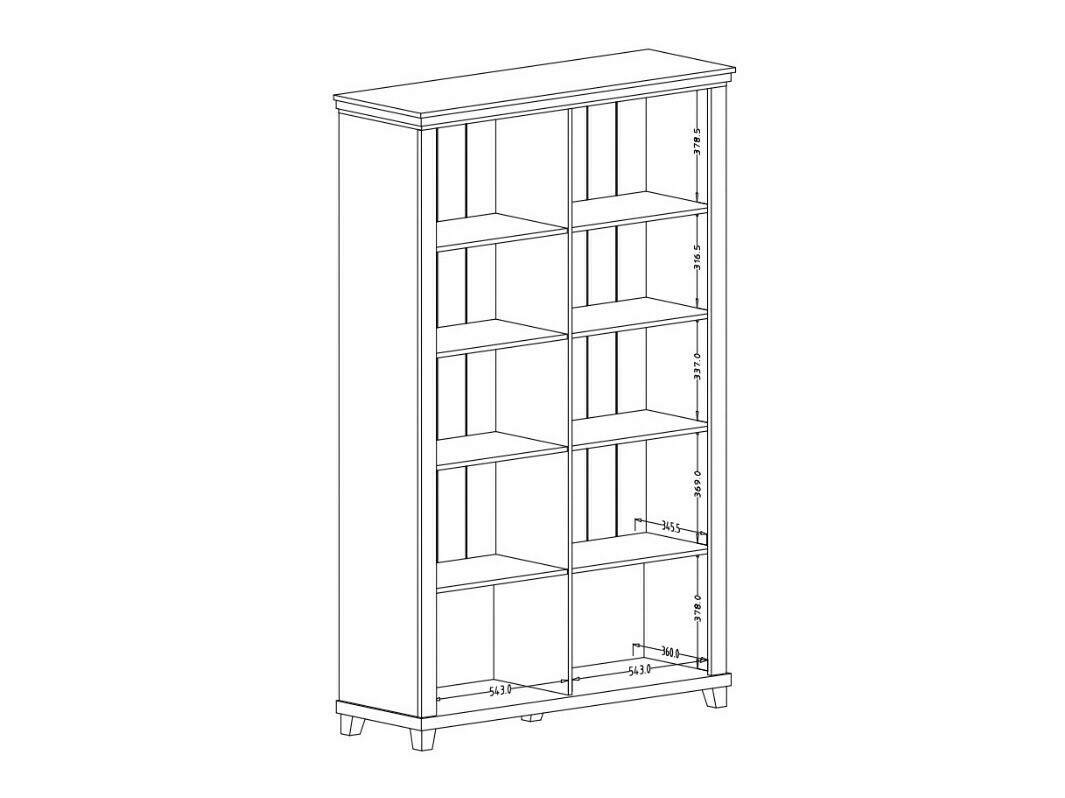 Plaukts Tolnue 102 (Tumši zaļš + Lefkas ozols)