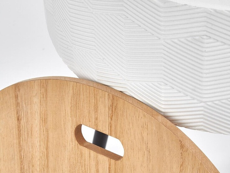 Кофейный столик Houston 606 (Белый + Светлое дерево + Чёрный)