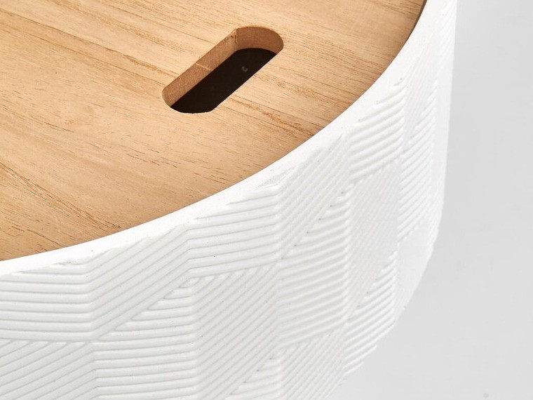 Кофейный столик Houston 606 (Белый + Светлое дерево + Чёрный)