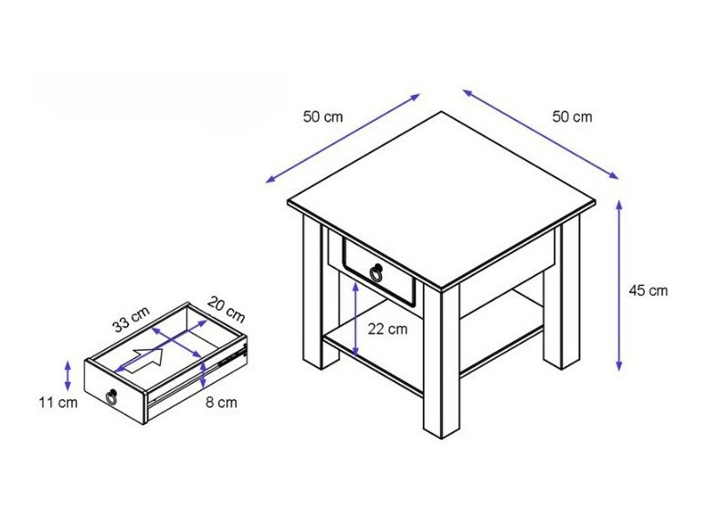 Кофейный столик Denton 121 (Светлое дерево)