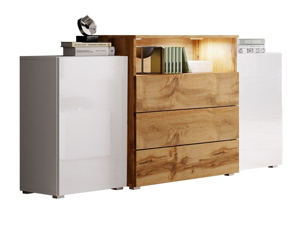 Kumode Sarasota 127 (Balts + Glancēts balts + Votan ozols)