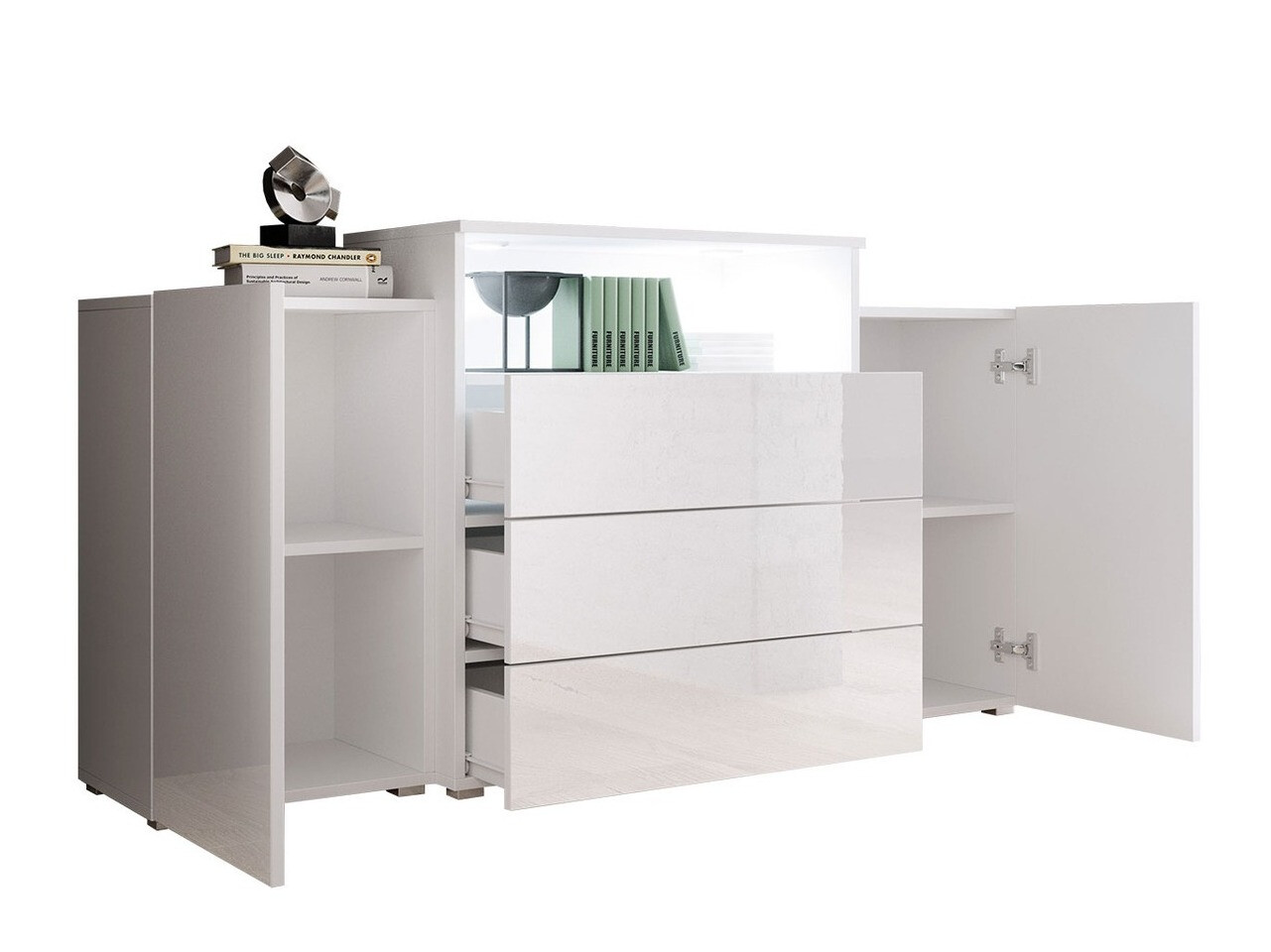 Kumode Sarasota 127 (Balts + Glancēts balts + Votan ozols)