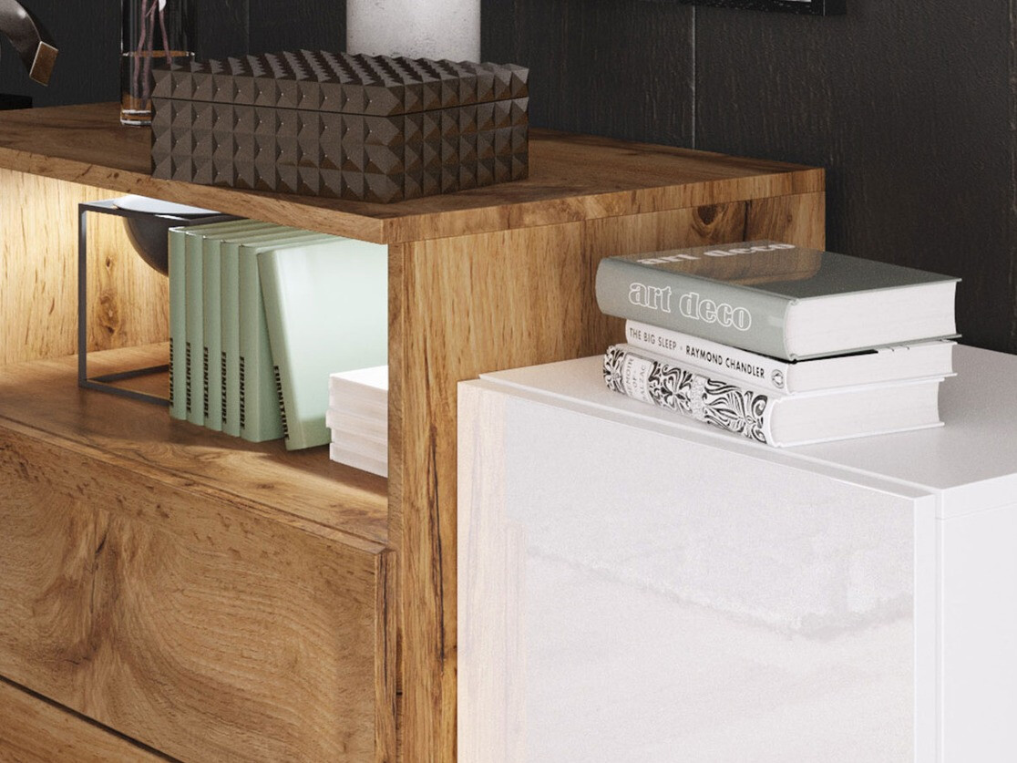 Kumode Sarasota 127 (Balts + Glancēts balts)