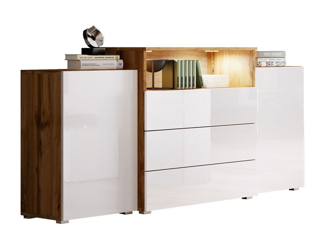 Kumode Sarasota 127 (Votan ozols + Glancēts balts)