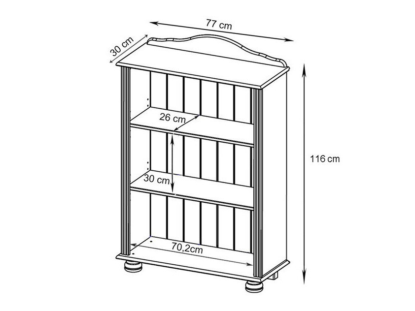 Plaukts Fenlaru 100 (Balts)