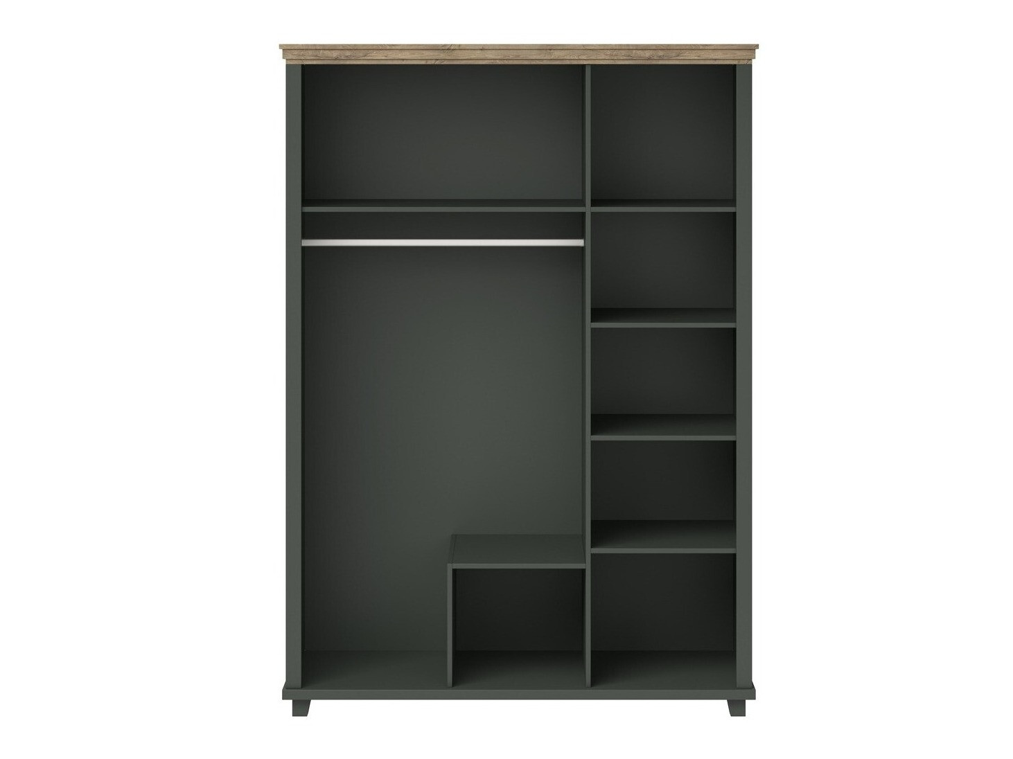 Шкаф Tolnue 114 (Темно-зеленый + Дуб лефкас)