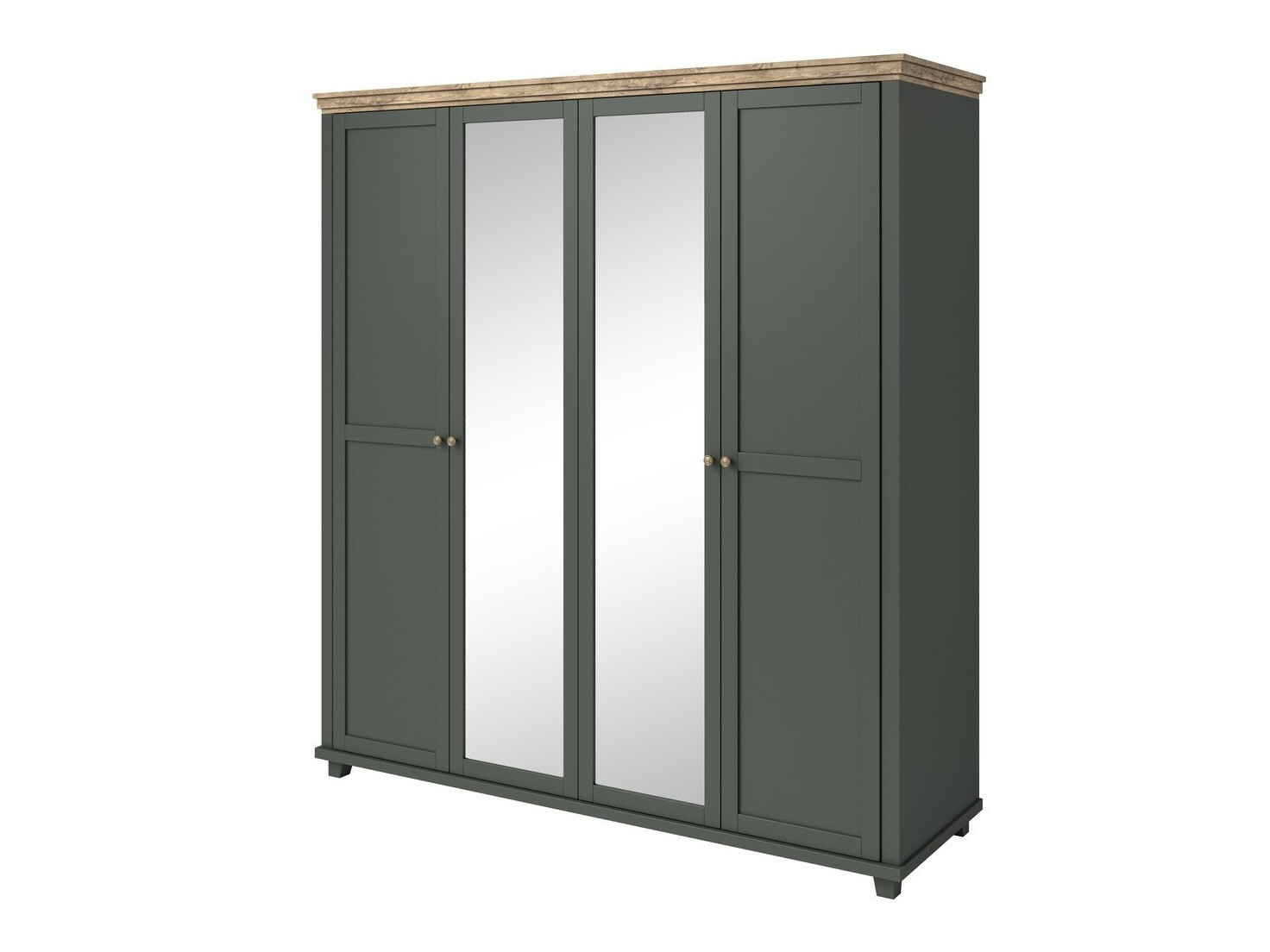 Skapis Tolnue 115 (Tumši zaļš + Lefkas ozols)