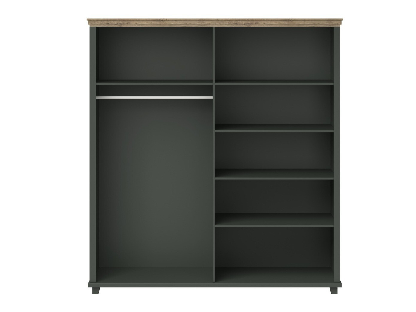 Skapis Tolnue 115 (Tumši zaļš + Lefkas ozols)