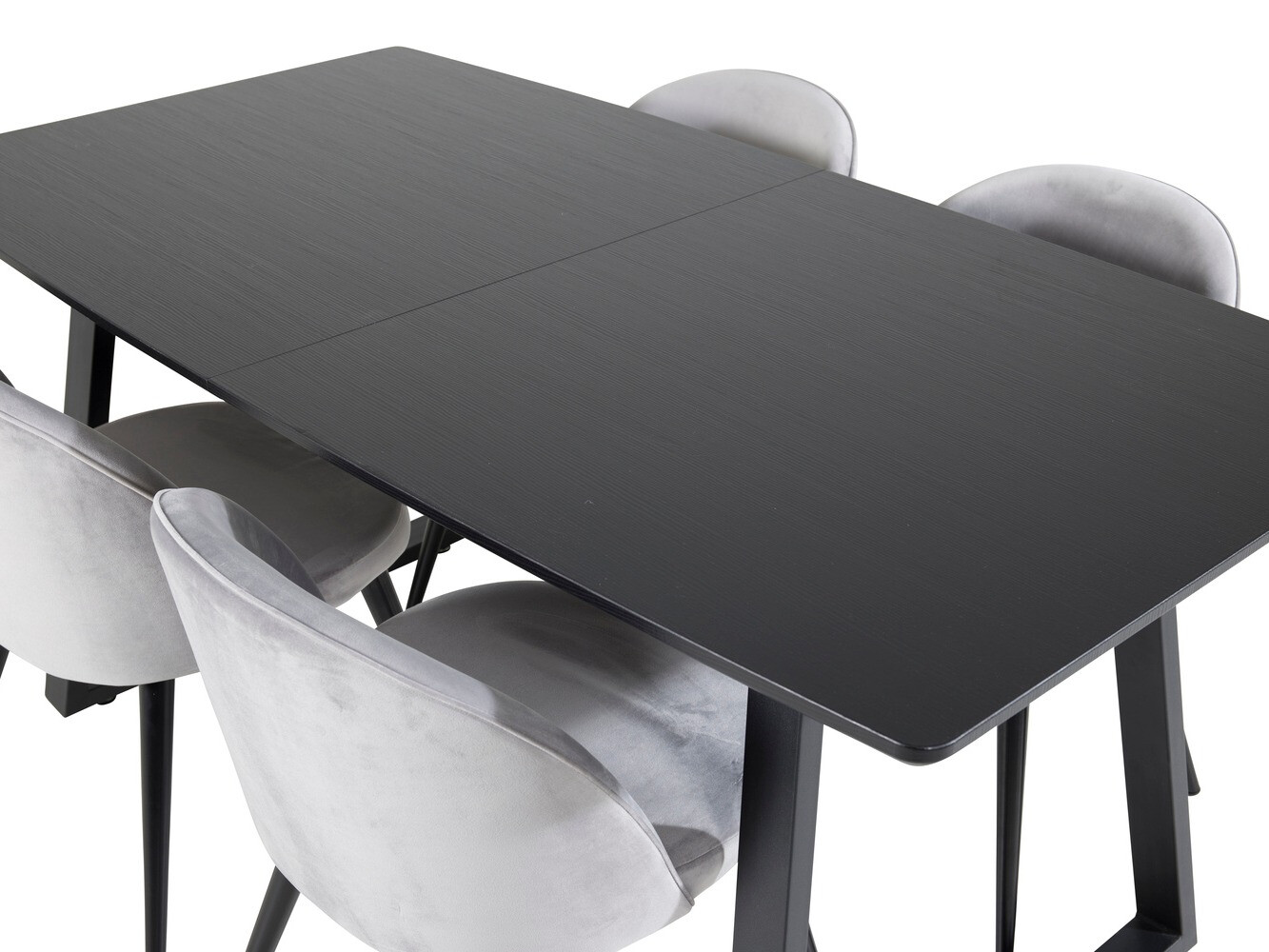 Ēdamistabas komplekts Dallas 1609 (Pelēks + Melns)