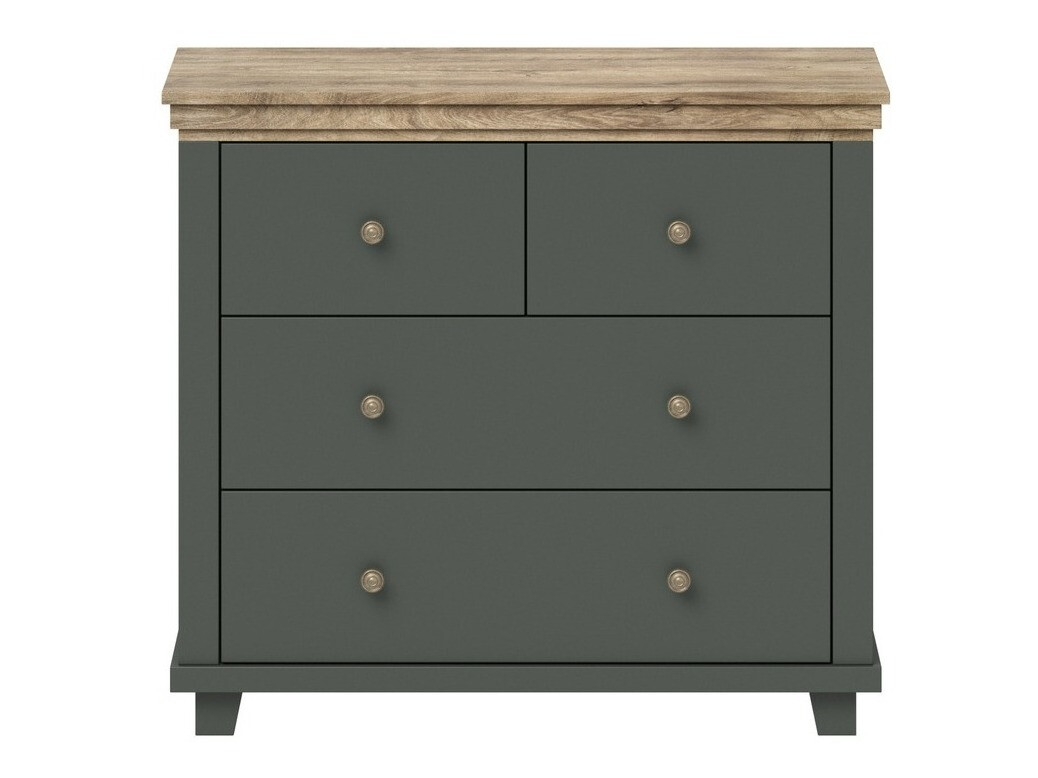 Kомод Tolnue 118 (Темно-зеленый + Дуб лефкас)