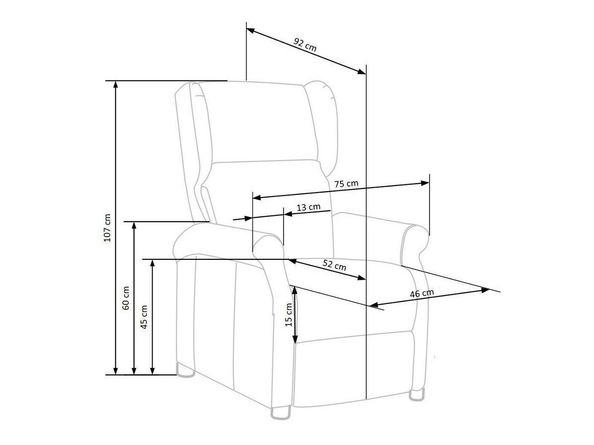 Кресло реглайнер Houston 878 (Серый)