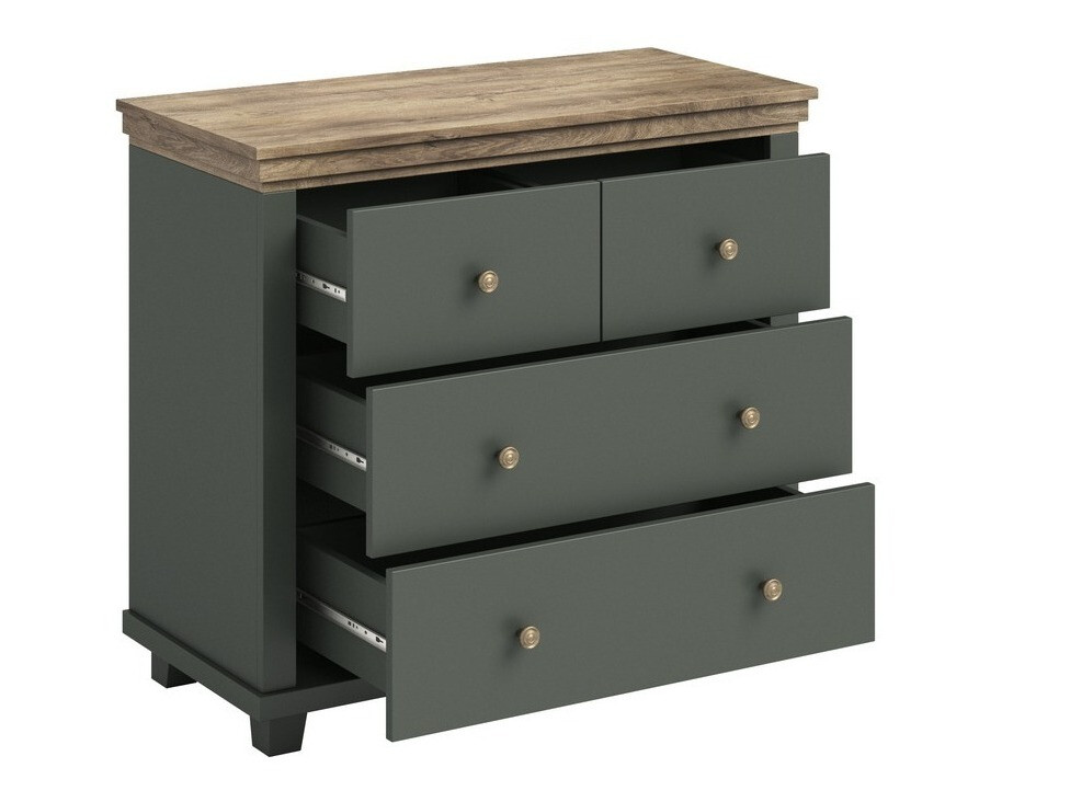 Kumode Tolnue 118 (Tumši zaļš + Lefkas ozols)