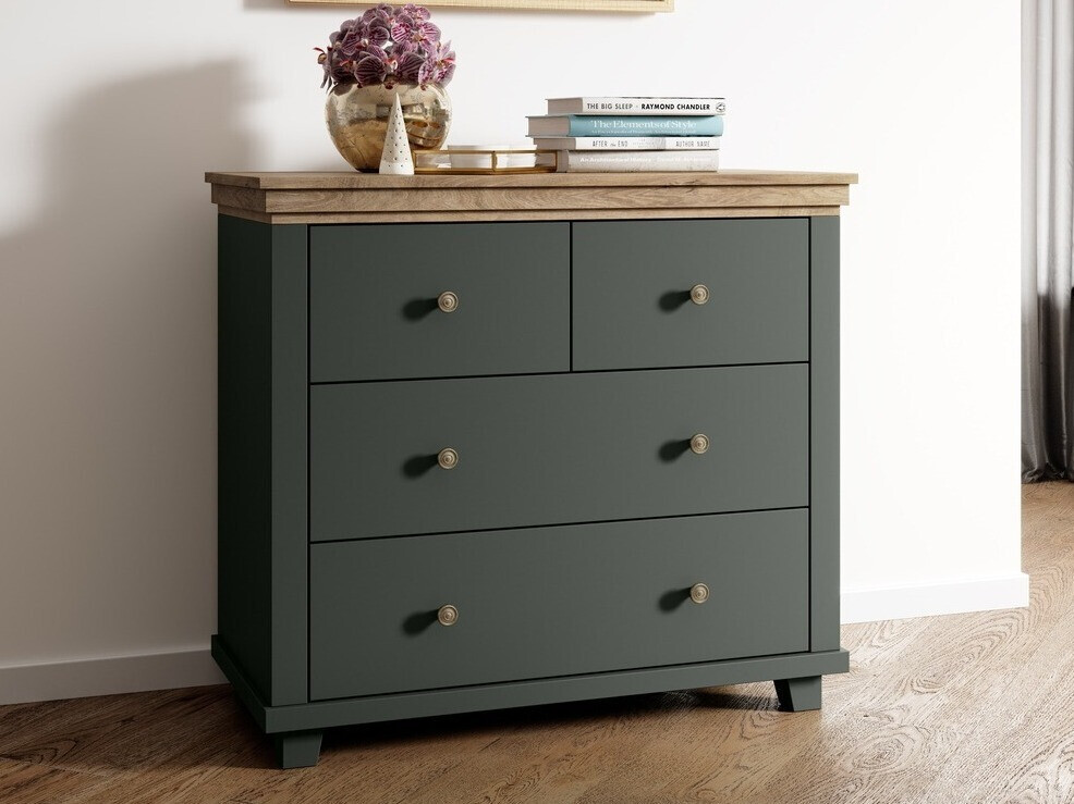 Kumode Tolnue 118 (Tumši zaļš + Lefkas ozols)