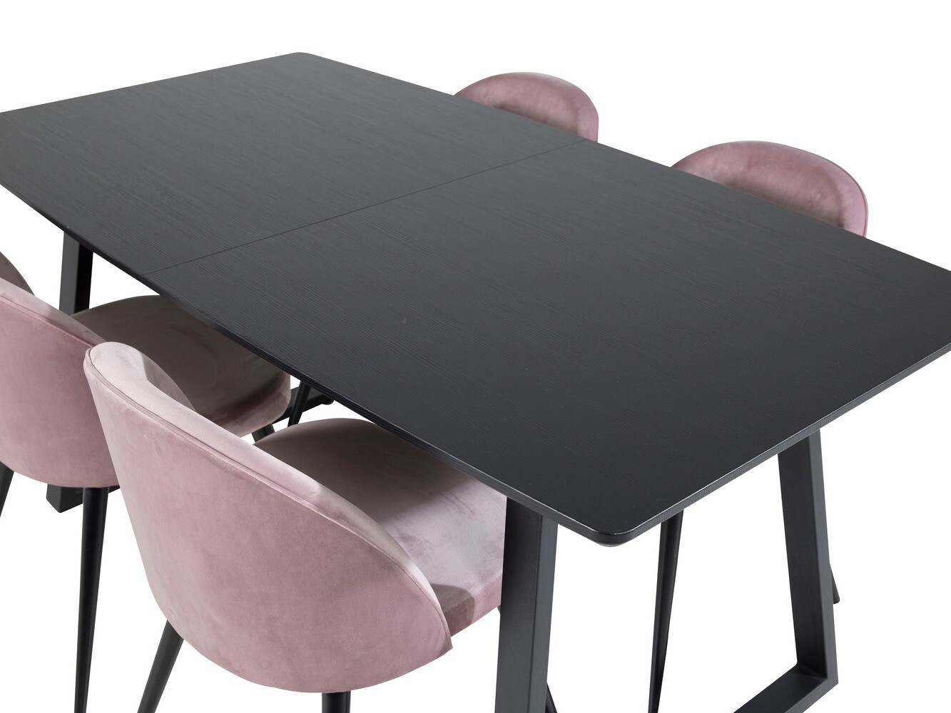 Обеденный гарнитур Dallas 1609 (Розовый + Чёрный)